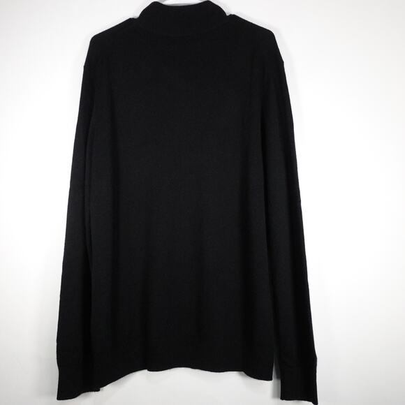 New Quince Men’s Black Mongolian Cashmere Quarter Zip Sweater Luxury XL 3505 - Picture 9 of 9